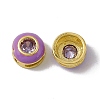 Rack Plating Brass Cubic Zirconia Beads KK-C007-15G-04-3