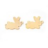 Brass Bunny Links connectors KK-F772-14G-1