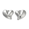 Non-Tarnish Heart 304 Stainless Steel Stud Earrings for Women EJEW-L272-033P-03-1