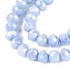 Anti-Tarnish Dyed Rondelle Glass Beads Strands EGLA-T021-3mm-17-04-3