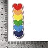 Printed Pride Rainbow Acrylic Big Pendants OACR-L018-15B-3
