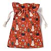 Christmas Theme Cloth Printed Storage Bags ABAG-F010-02C-01-2