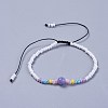 Adjustable Nylon Thread Kid Braided Beads Bracelets BJEW-JB04371-05-1