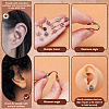 20Pcs 5 Styles 304 Stainless Steel Spiral Pad Cuff Earrings KK-UN0005-22-4