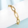 304 Stainless Steel Twisted Oval Link Chain Bracelets for Women BJEW-F536-05G-4