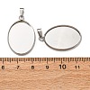304 Stainless Steel Pendant Cabochon Settings STAS-D379-03C-P-3