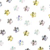 70Pcs 5 Colors Transparent Electroplate Glass Bead Caps EGLA-FS0001-55-3