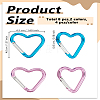 8Pcs 2 Colors Aluminum Alloy Rock Climbing Carabiners FIND-LP0008-16-2