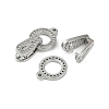 Brass Clear Cubic Zirconia Fold Over Clasps KK-Z078-09P-2