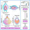 DIY Filigree Dangle Earring Making Kits DIY-UN0003-42-4