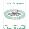 Natural Green Aventurine Round Beaded Stretch Bracelets for Women Men IS6879-7-1