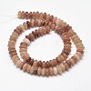 Rondelle Natural Red Star Stone Beads Strands G-P109-06-4