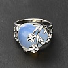 Opalite Adjustable Rings RJEW-P043-03P-11-3