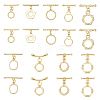 18Pcs 9 Styles Brass Toggle Clasps KK-ME0003-86-1