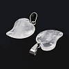 Natural Quartz Crystal Heart Pendants G-H073-03P-15-2