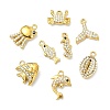 8Pcs 8 Styles Ocean Theme 304 Stainless Steel Charms STAS-CJ0003-52-8