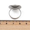 Non-Tarnish 304 Stainless Steel Pad Ring Settings STAS-K278-11F-P-5