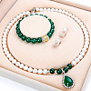 Natural Freshwater Pearl Beaded Necklace & Bracelets & Earrings Sets for Women WGE4EAE-30-1