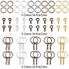 Iron Split Key Rings & Open Jump Rings & Screw Eye Pin Peg Bails Kits DIY-YW0009-10-2