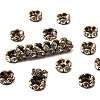 Brass Rhinestone Spacer Beads X-RB-A014-L8mm-01AB-NF-1