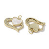 Brass Micro Pave Cubic Zirconia Pendants KK-G485-34C-G-2