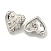 Heart Rack Plating Brass Micro Pave Cubic Zirconia Earrings for Women EJEW-E312-11P-2