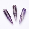 Natural Amethyst Pointed Pendants G-D850-06-1