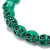 9Pcs 9 Color Plastic Skull Beaded Stretch Bracelets Set for Women BJEW-JB08900-5