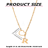 1Pc Letter & Heart Stainless Steel Lariat Necklaces for Women NJEW-LP0002-87G-R-2