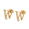 Ion Plating(IP) 304 Stainless Steel Stud Earrings FIND-Q103-01W-G-1