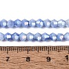 Anti-Tarnish Electroplate Bicone Glass Beads Strands EGLA-T021-4mm-16-15-2