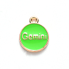 Alloy Enamel Pendants ENAM-S124-01A-06I-3