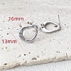 Platinum Brass Stud Earrings Findings LS-PW-WG56141-01-1