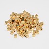 Rack Plating and Vacuum Plating Brass Cube Spacer Beads KK-I598-01G-RS-2