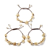 Adjustable Natural Yellow Quartz Braided Bead Bracelets for Women BJEW-U035-02J-4