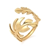 304 Stainless Steel Adjustable Open Cuff Rings for Women LS-RJEW-U060-03F-G-2