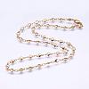 304 Stainless Steel Chain Necklaces STAS-P164-10G-1