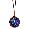 Wooden Glass Pendant Necklace PW-WGCA862-11-1