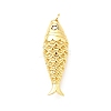 Brass Micro Pave Clear Cubic Zirconia Pendants X-KK-G416-11G-1