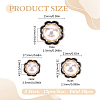 36Pcs 3 Styles 1-Hole Plastic Buttons BUTT-HY0001-25-2