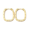 Brass Oval with Polka Dot Hoop Earrings for Woman EJEW-F314-02C-G-1