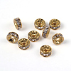 Brass Rhinestone Spacer Beads RB-A014-Z6mm-01G-NF-1