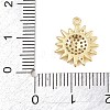 Brass Micro Pave Clear Cubic Zirconia Charms CU-CBA0565-06G-3