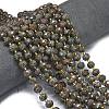 Natural Snowflake Obsidian Beads Strands G-K389-E32-01-2