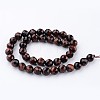 Grade A Faceted Natural Red Tiger Eye Round Beads Strands G-O134-02-8mm-2