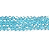 Transparent Electroplate Glass Beads Strands EGLA-A039-T4mm-B20-1