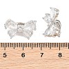 SHEGRACE Brass Micro Pave Clear Cubic Zirconia Twister Clasps XGRQ5K835-829P-3