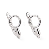 Brass Hoop Earring Findings with Latch Back Closure LS-KK-D086-11P-2