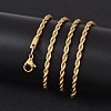 PVD Vacuum Plating 304 Stainless Steel Rope Chain Necklaces NJEW-M124-09G-4