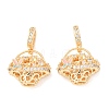 Brass Micro Pave Cubic Zirconia Peg Bails KK-A279-10G-1